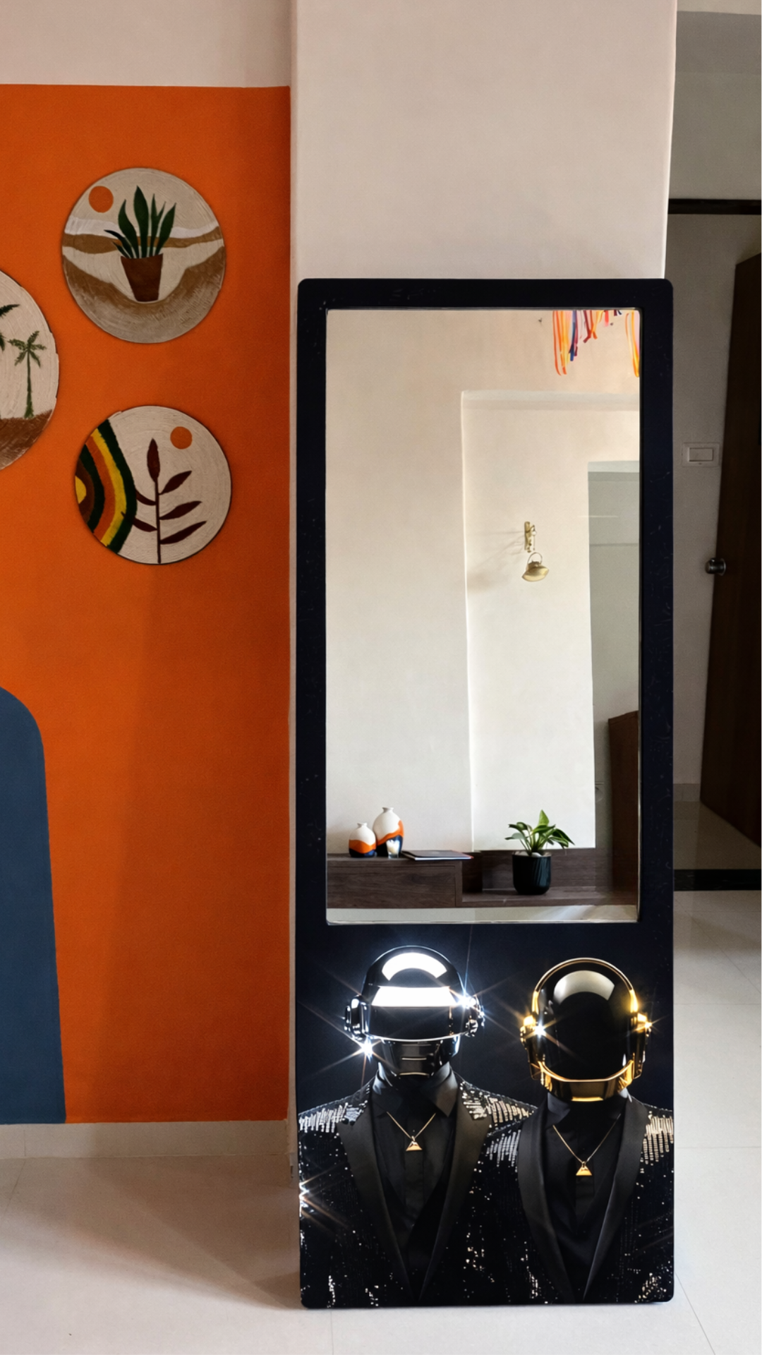 LookWithin-  Wall Mirror With Daft Punk Inspired Frame