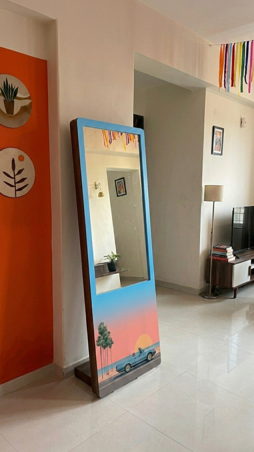 LookWithin-  Wall Mirror With Hiroshi Inspired Frame - LA
