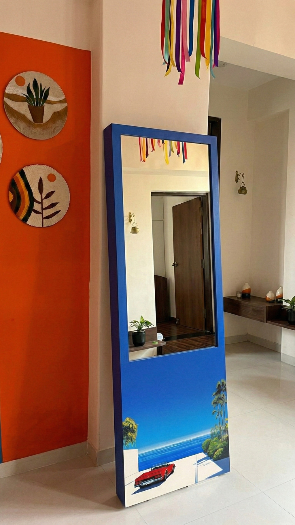 LookWithin-  Wall Mirror With Hiroshi Inspired Frame - NYC