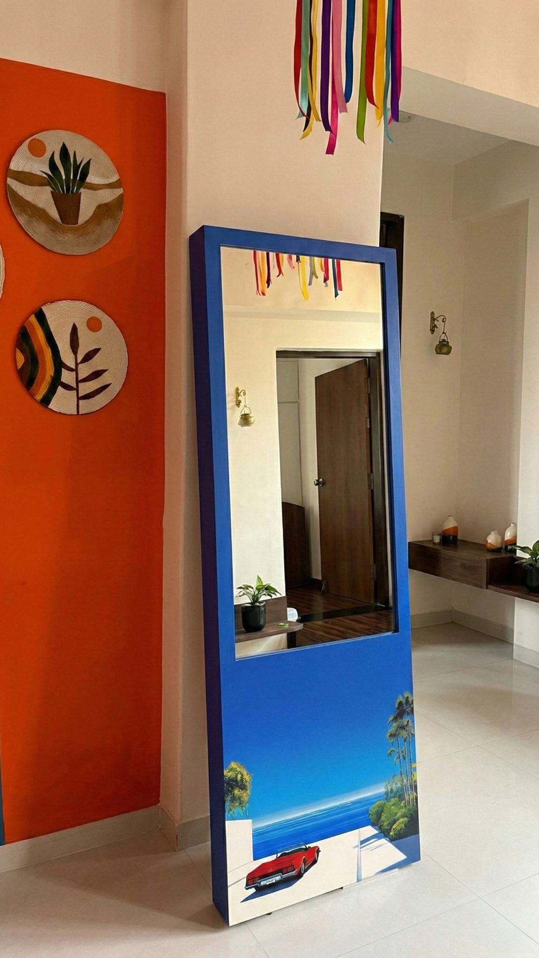 LookWithin-  Wall Mirror With Hiroshi Inspired Frame - NYC