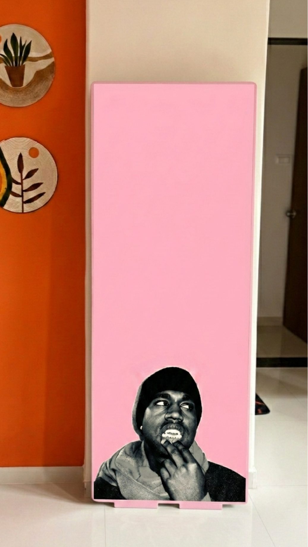 LookWithin-  Wall Mirror With KANYE Inspired Frame - Pink