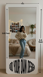 LookWithin-  Wall Mirror With KANYE Inspired Frame - White