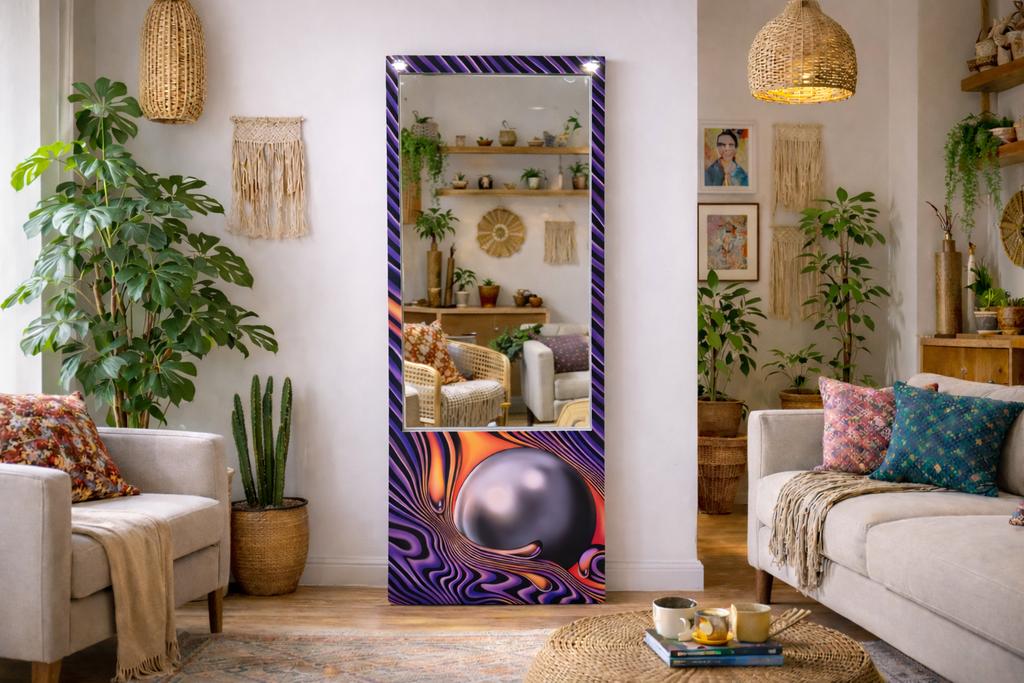 LookWithin-  Wall Mirror With Tame Impala Inspired Frame