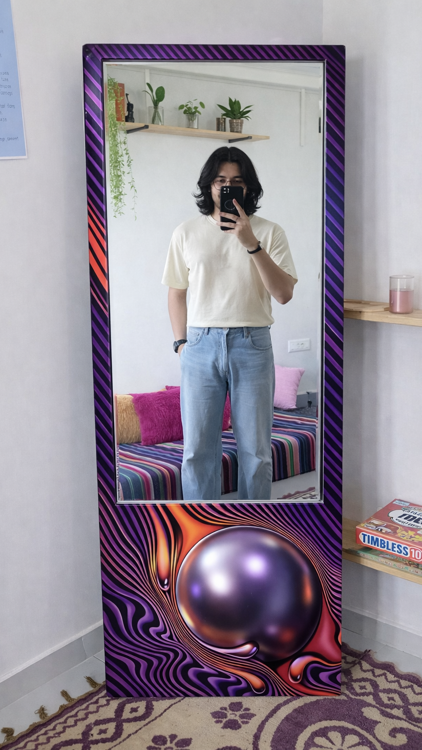 LookWithin-  Wall Mirror With Tame Impala Inspired Frame