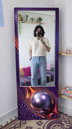 LookWithin-  Wall Mirror With Tame Impala Inspired Frame