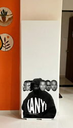 LookWithin-  Wall Mirror With KANYE Inspired Frame - White