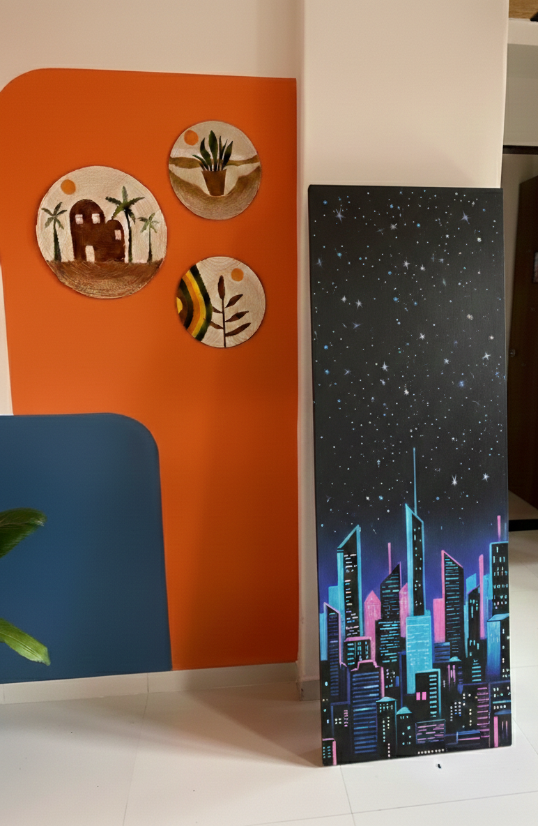 LookWithin-  Wall Mirror With Citylights Frame