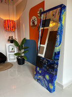 LookWithin - Wall Mirror With Van Gogh's Starry Night Inspired Frame