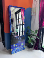 LookWithin - Wall Mirror With Van Gogh's Starry Night Inspired Frame